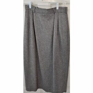 NEW Ralph Lauren Collection Purple Label 100% Cashmere Tweed Skirt! 8 Heavy  USA